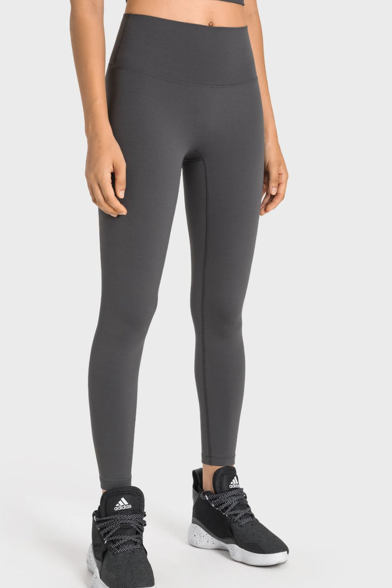 Barevici Millennia wideband yoga leggings women’s high rise sculpting tights in Dark Gray.