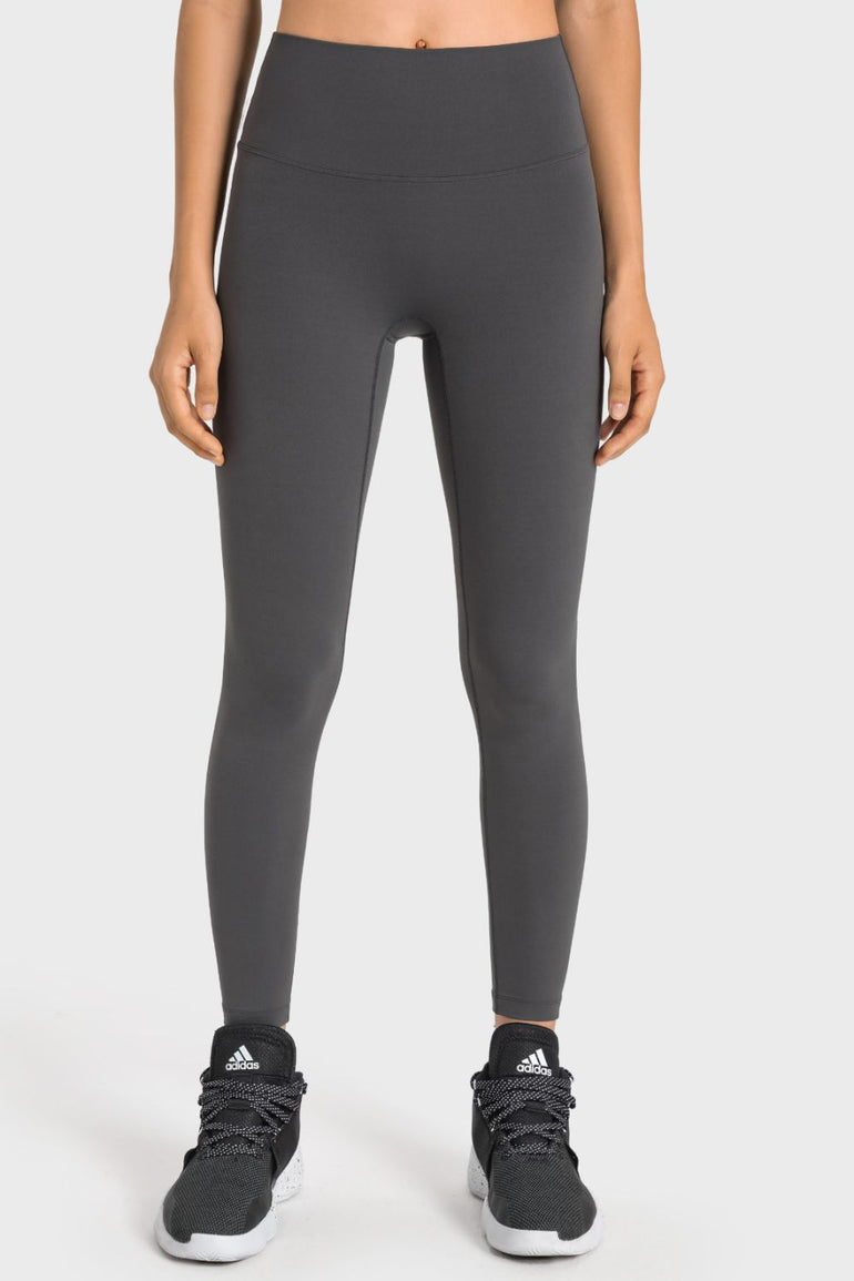 Barevici Millennia wideband yoga leggings women’s high rise sculpting tights in Dark Gray.