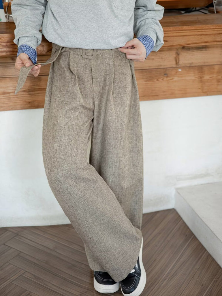 Barevici Drift wide leg pants men’s plus size casual relaxed fit khaki