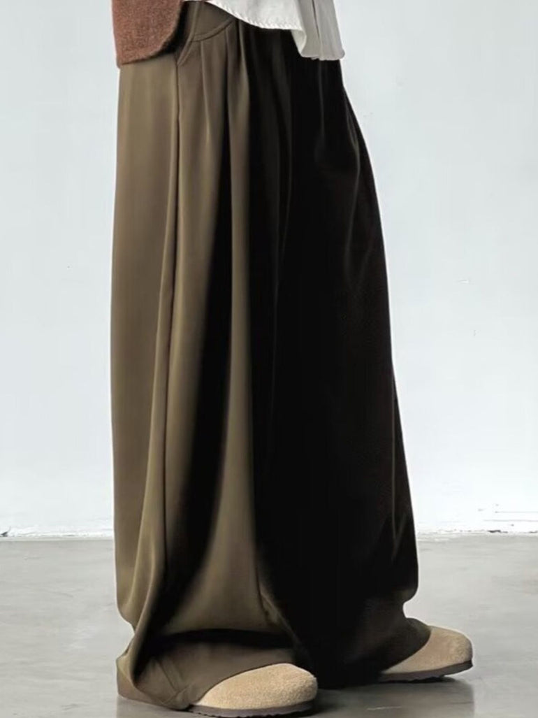 Barevici Axis wide leg pants men’s elastic waist casual trousers side view