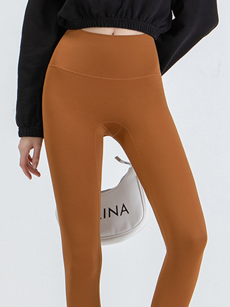 Barevici Contour wideband leggings women’s sculpting high waist sports tights in Caramel