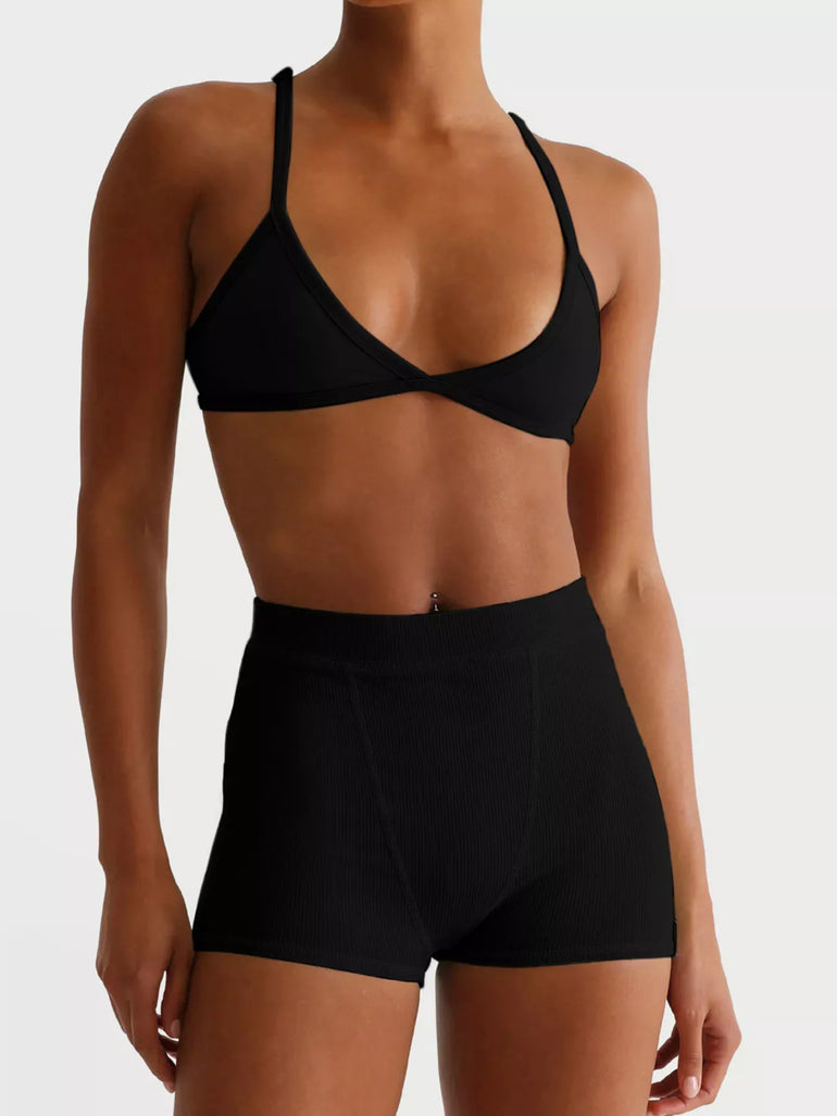Barevici seamless bra high waist shorts active set women's sculpting athleisure outfit