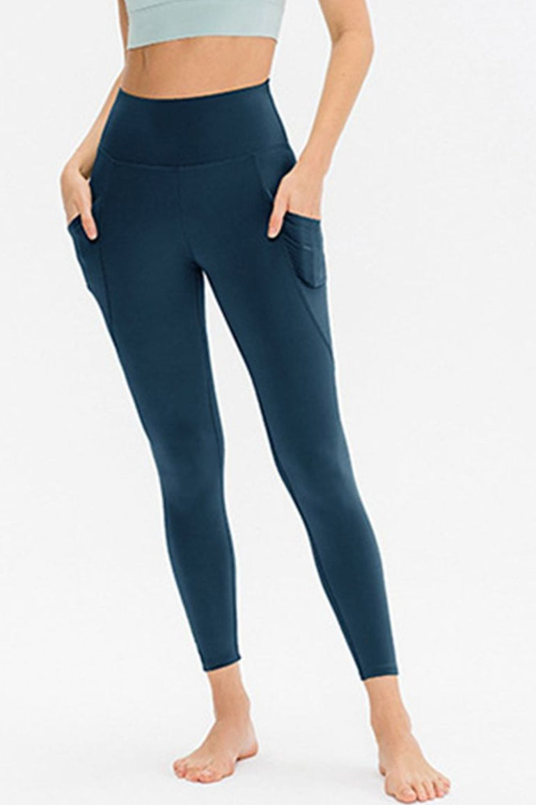 Barevici Route pocket leggings women’s slim fit active tights with side pockets in deep teal