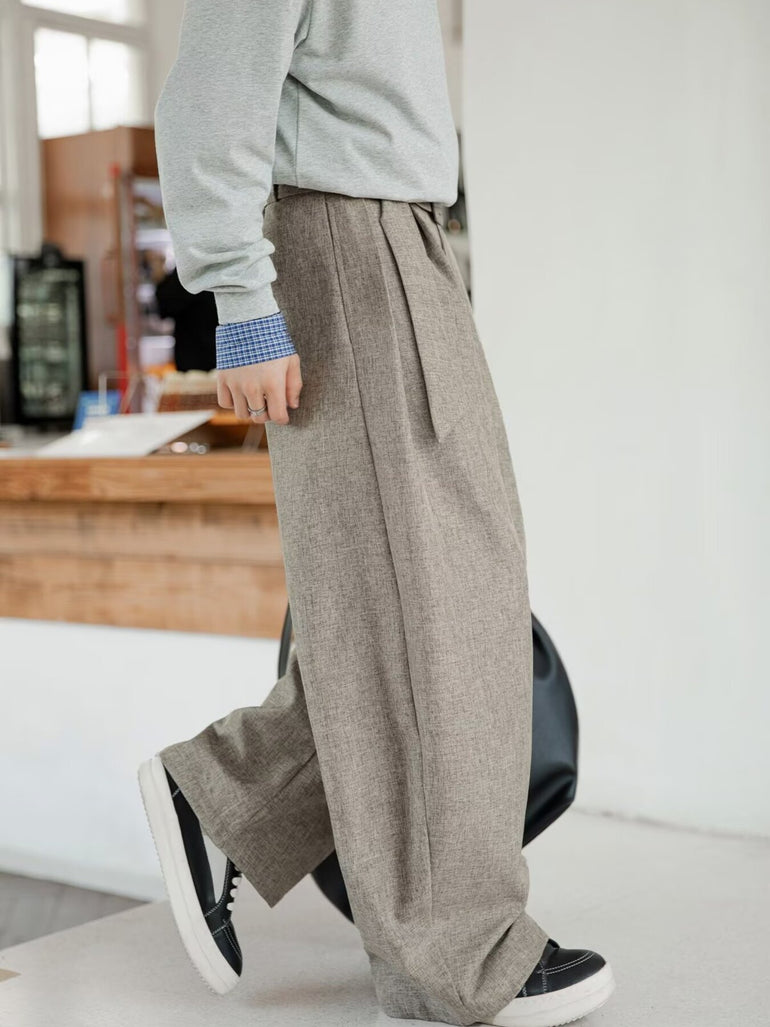 Barevici Drift wide leg pants men’s plus size casual relaxed fit khaki side view
