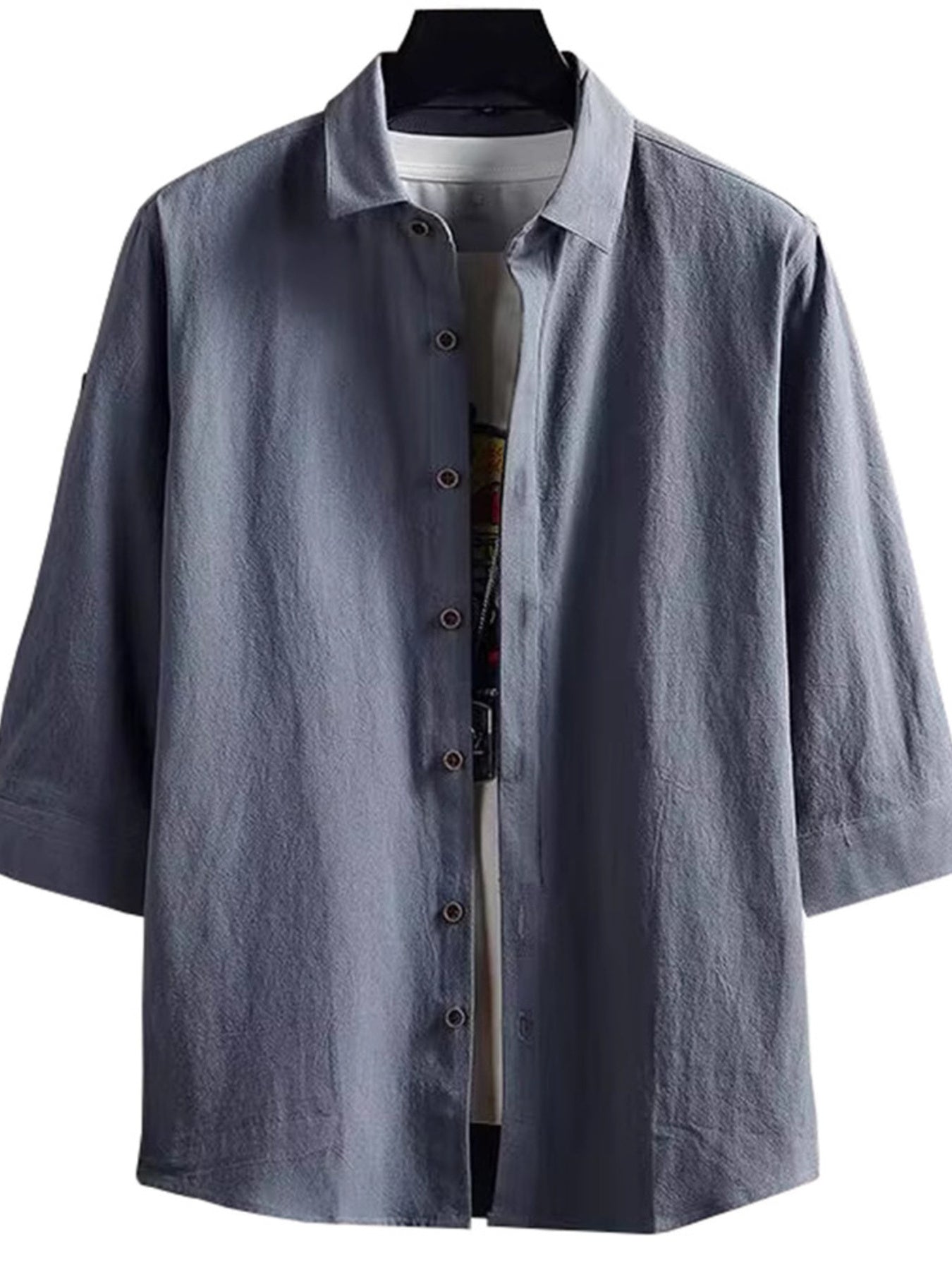 Barevici Dune short sleeve shirt men’s plus size casual button down top
