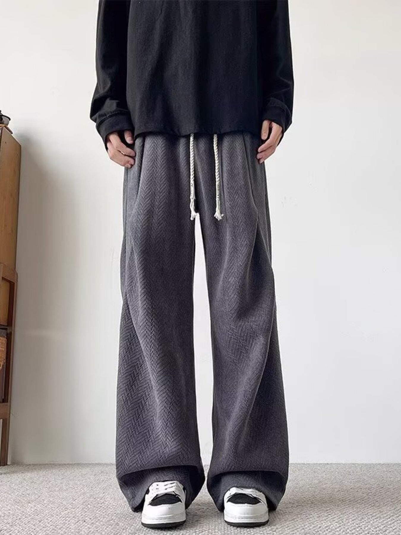 Barevici Solace wide leg pants men’s plus size drawstring casual trousers