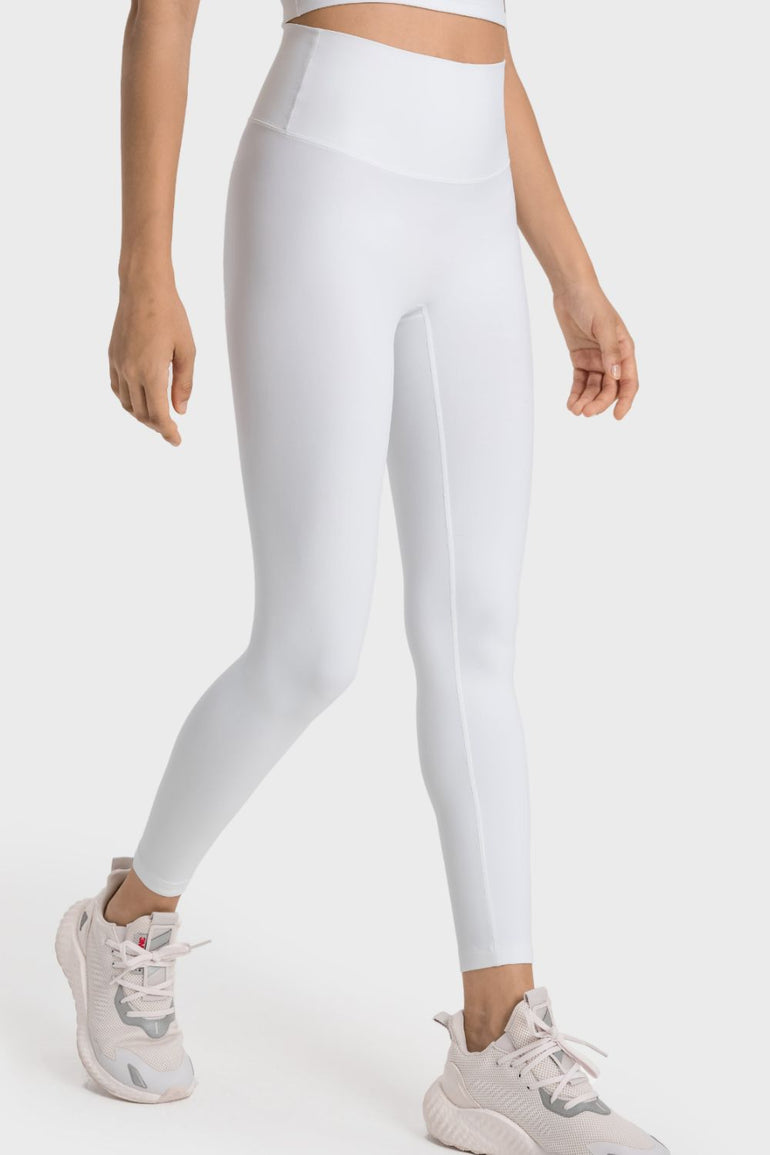 Barevici Millennia wideband yoga leggings women’s high rise sculpting tights in white.