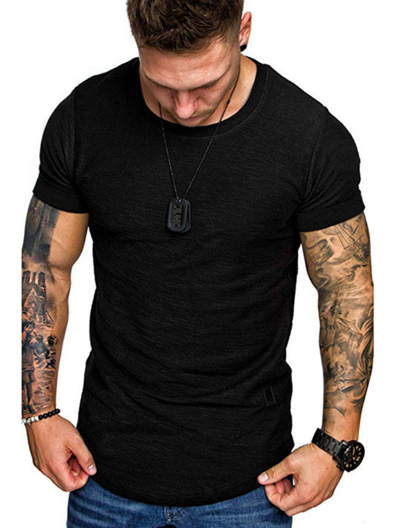 Barevici Linea slim tee men’s minimalist crew neck t shirt black