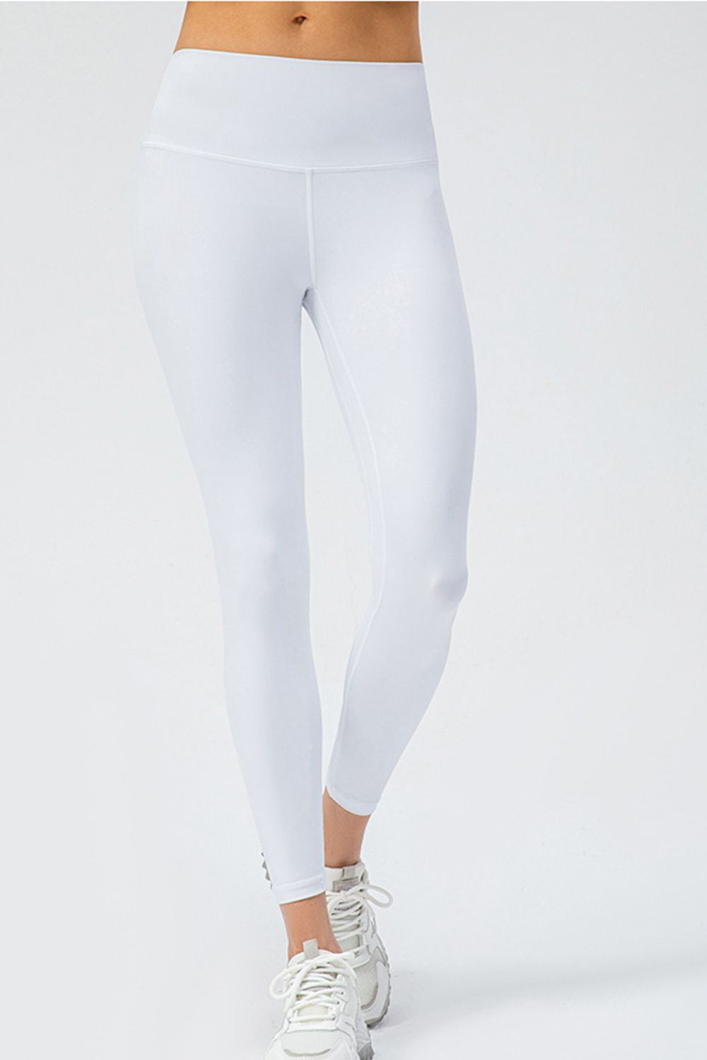 Barevici Axis wideband leggings women’s slim fit high waist active tights in White.