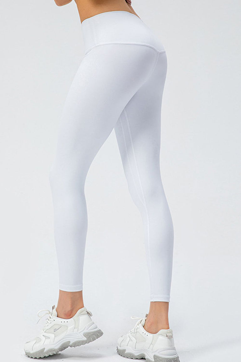 Barevici Axis wideband leggings women’s slim fit high waist active tights in White.