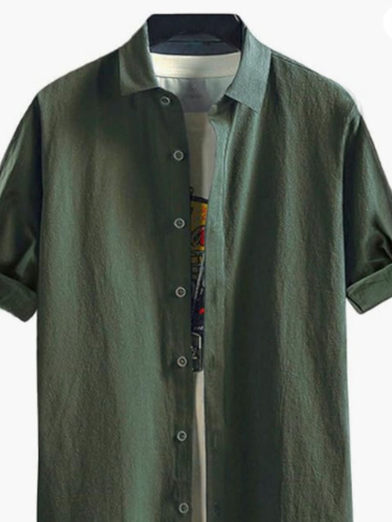 Barevici Dune short sleeve shirt men’s plus size casual button down top