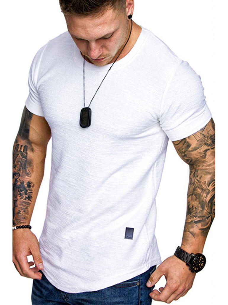 Barevici Linea slim tee men’s minimalist crew neck t shirt white