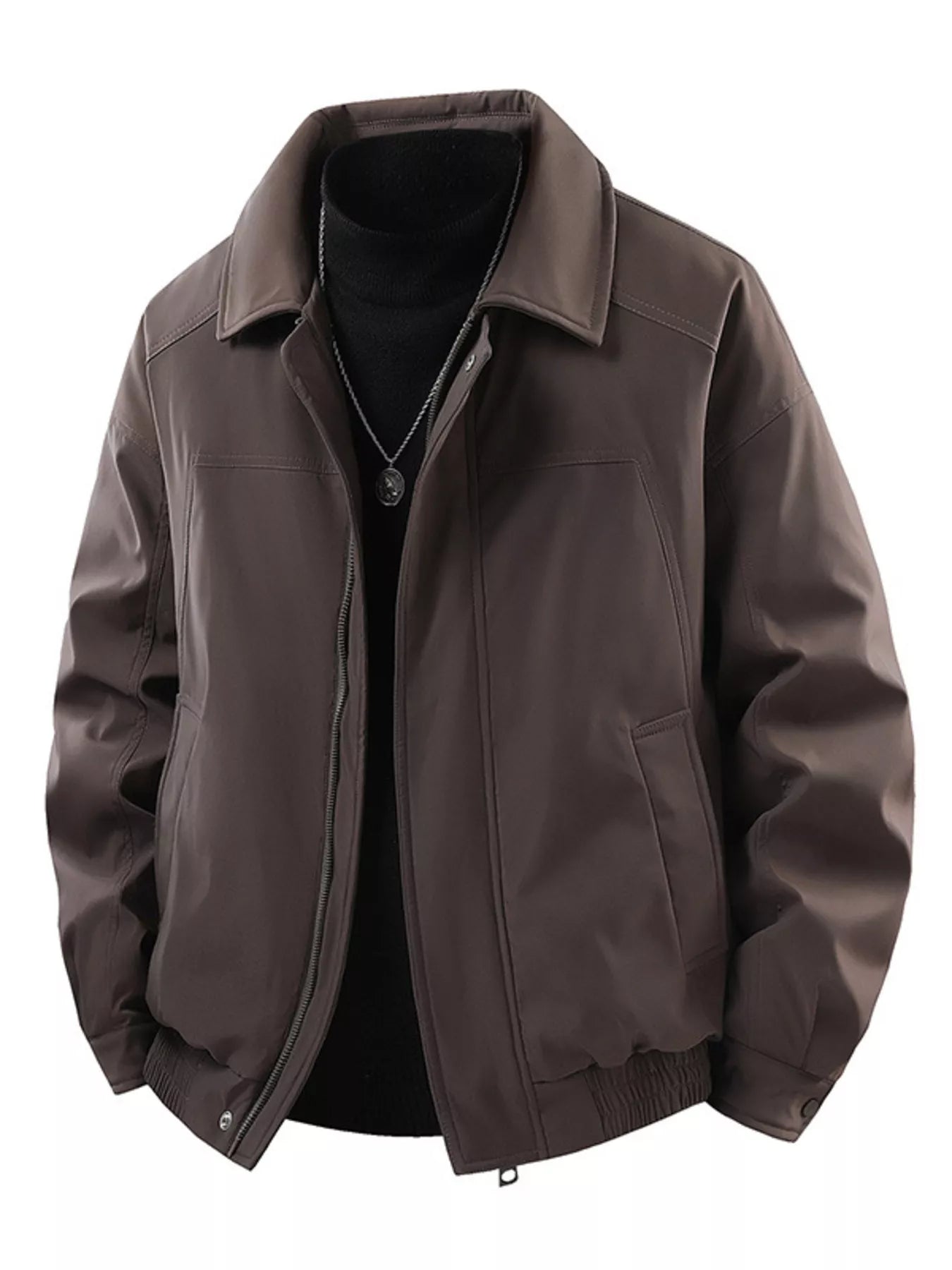 Barevici Axiom Hooded Puffer – men’s hooded padded winter jacket in black front view