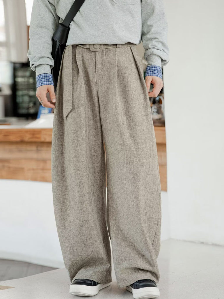 Barevici Drift wide leg pants men’s plus size casual relaxed fit khaki