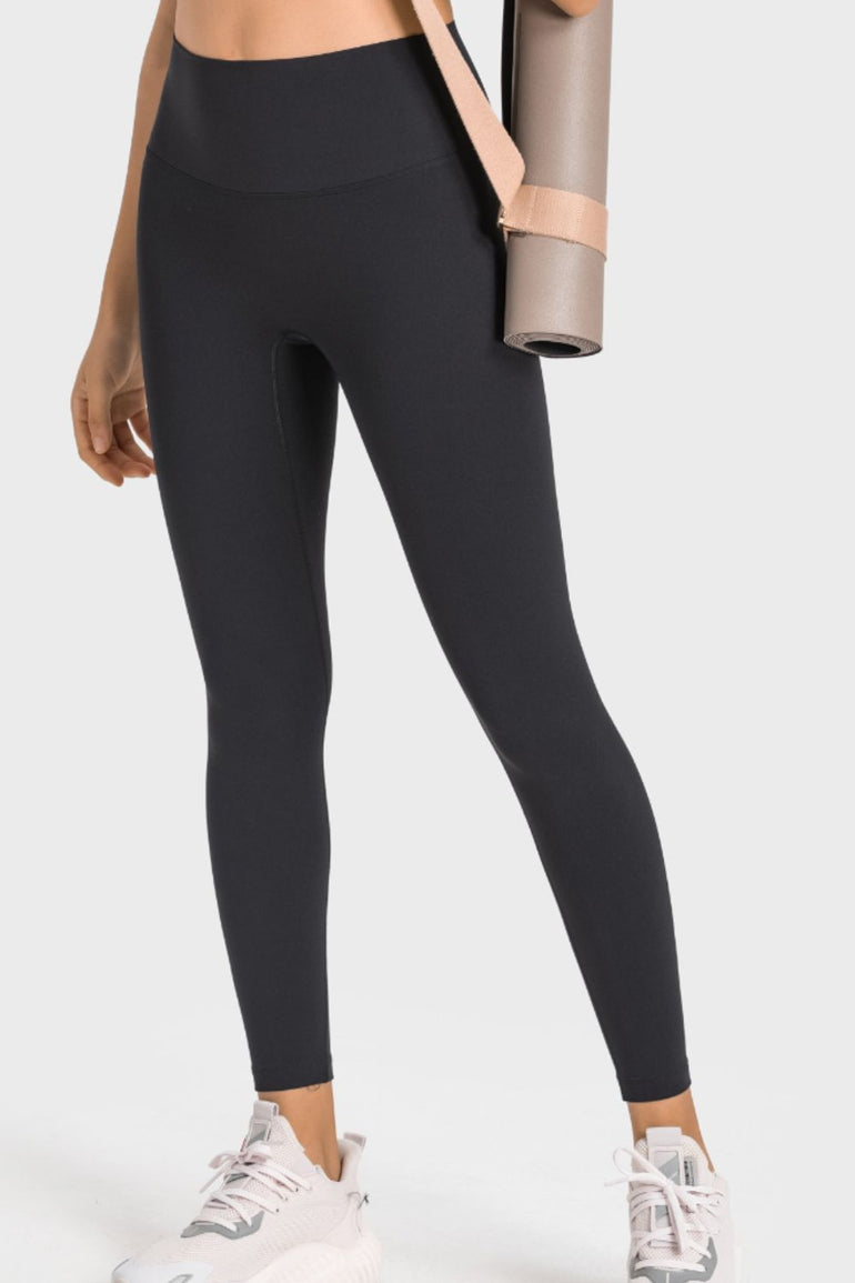 Barevici Millennia wideband yoga leggings women’s high rise sculpting tights in black.