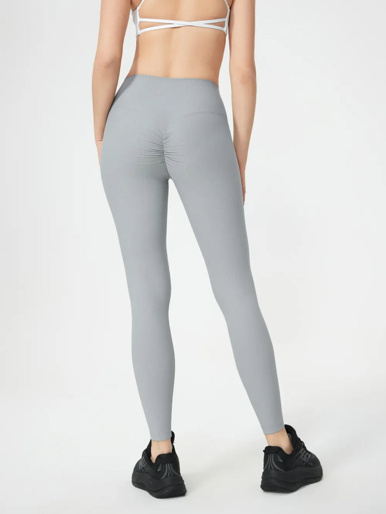 Barevici Millennia high waist leggings women’s sculpting minimalist active tights, light grey back