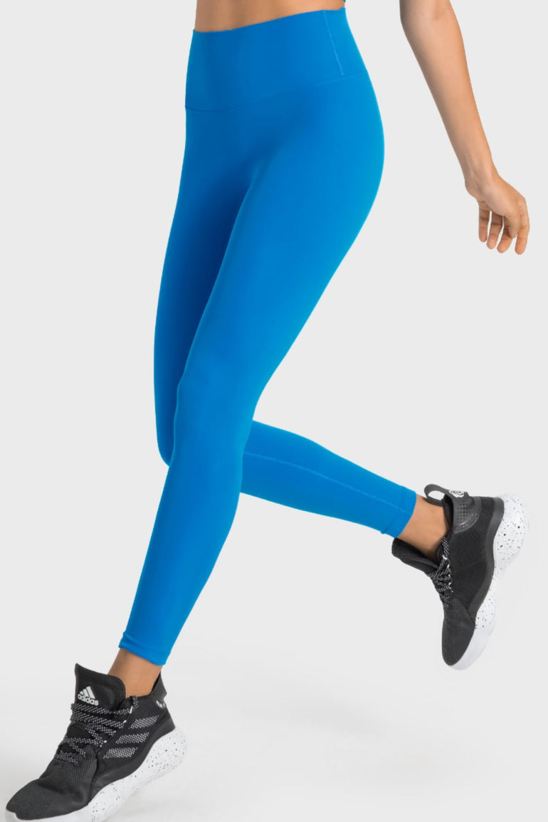 Barevici Millennia wideband yoga leggings women’s high rise sculpting tights in blue.