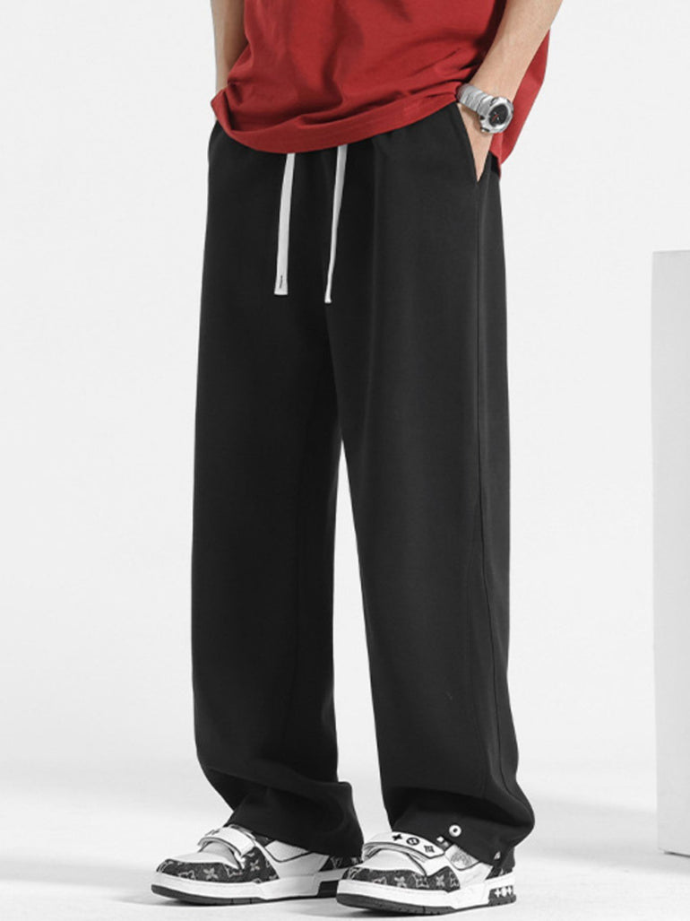 Barevici Vista drawstring pants men’s plus size relaxed casual trousers black