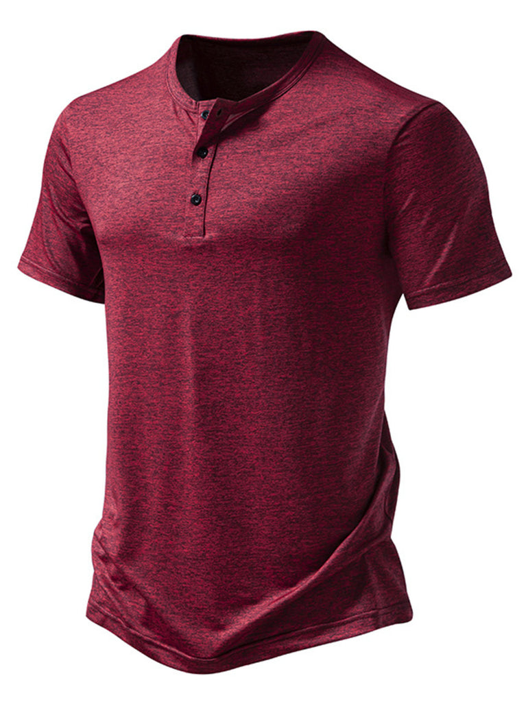 Barevici Nova slim tee men’s minimalist short sleeve t shirt burgandy