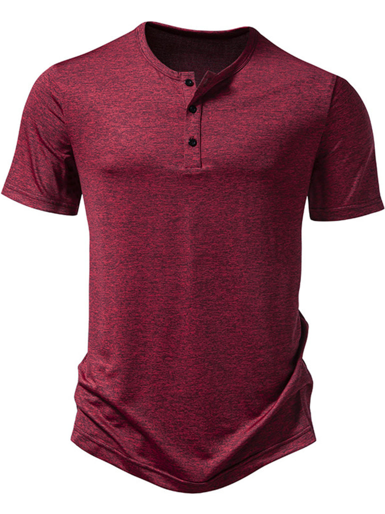 Barevici Nova slim tee men’s minimalist short sleeve t shirt burgandy
