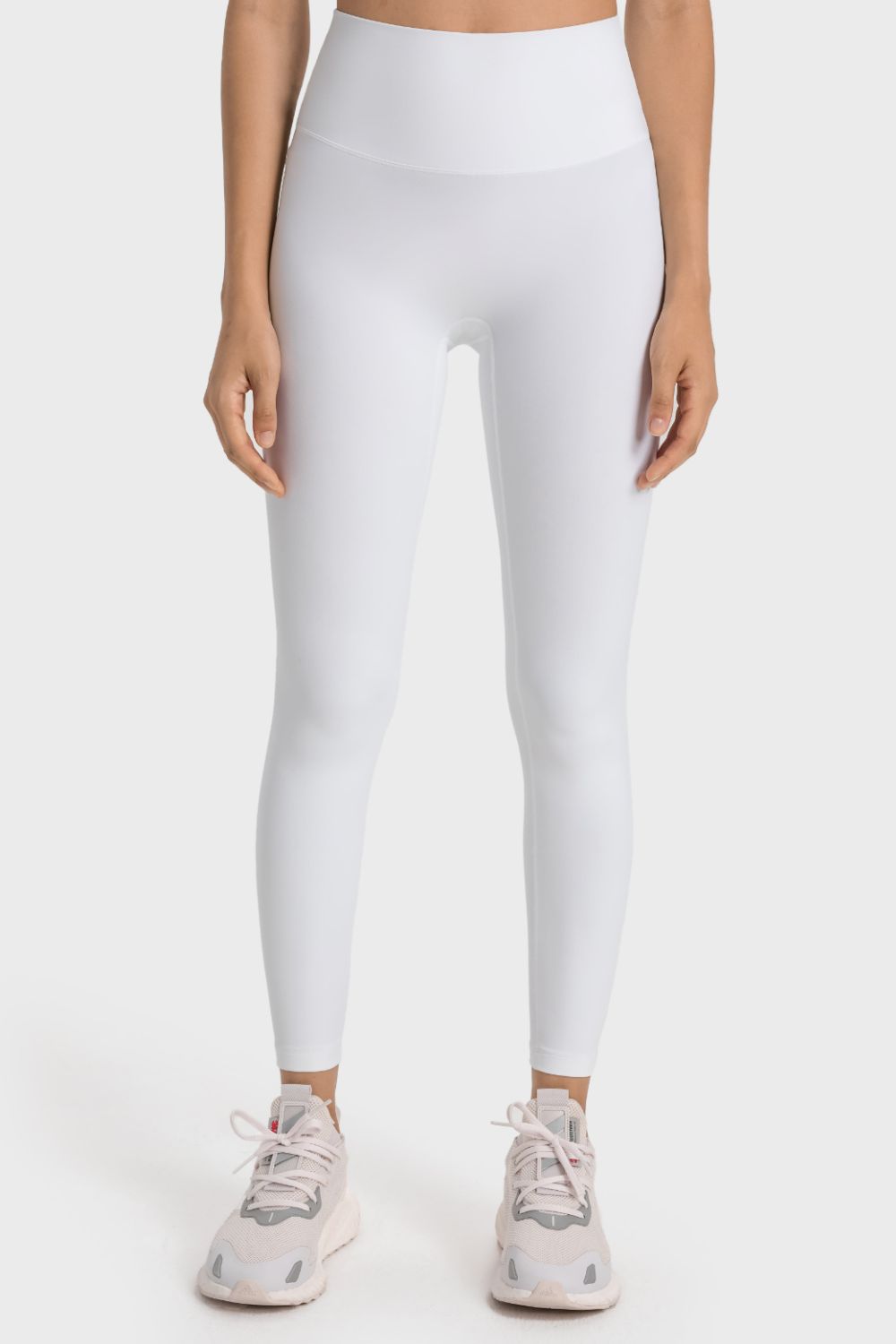 Barevici Millennia wideband yoga leggings women’s high rise sculpting tights in white.