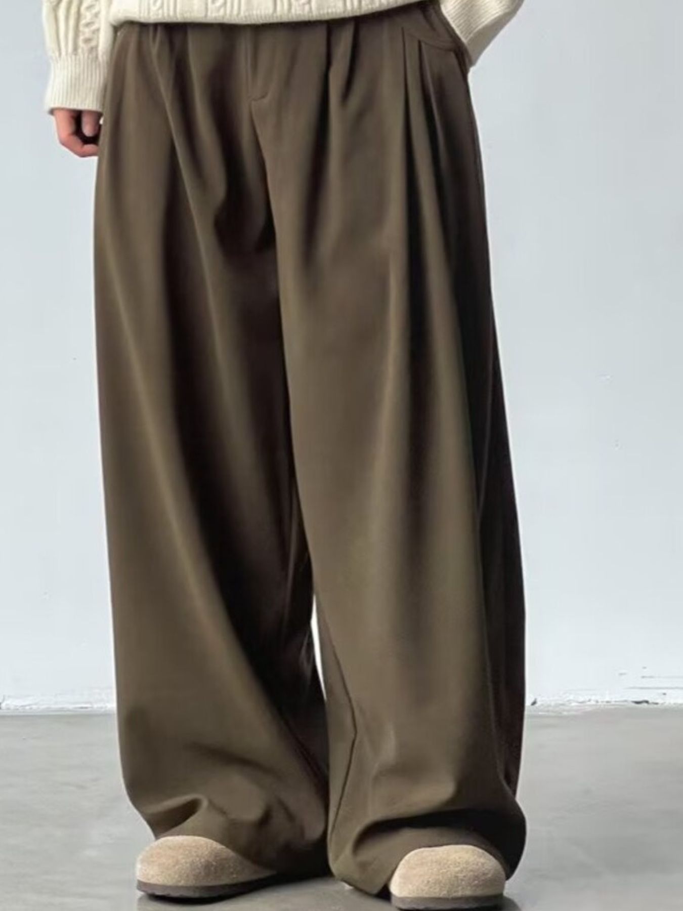 Barevici Axis wide leg pants men’s elastic waist casual trousers
