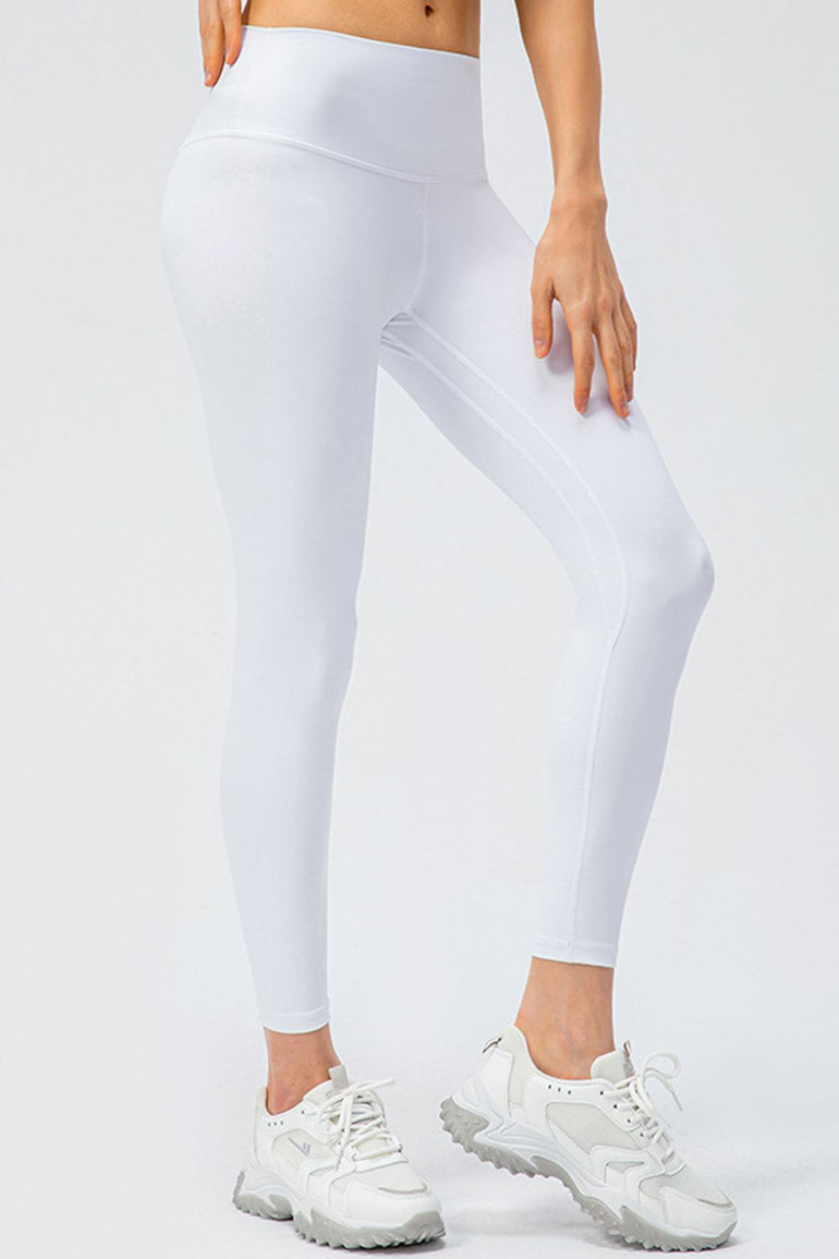 Barevici Axis wideband leggings women’s slim fit high waist active tights in White.