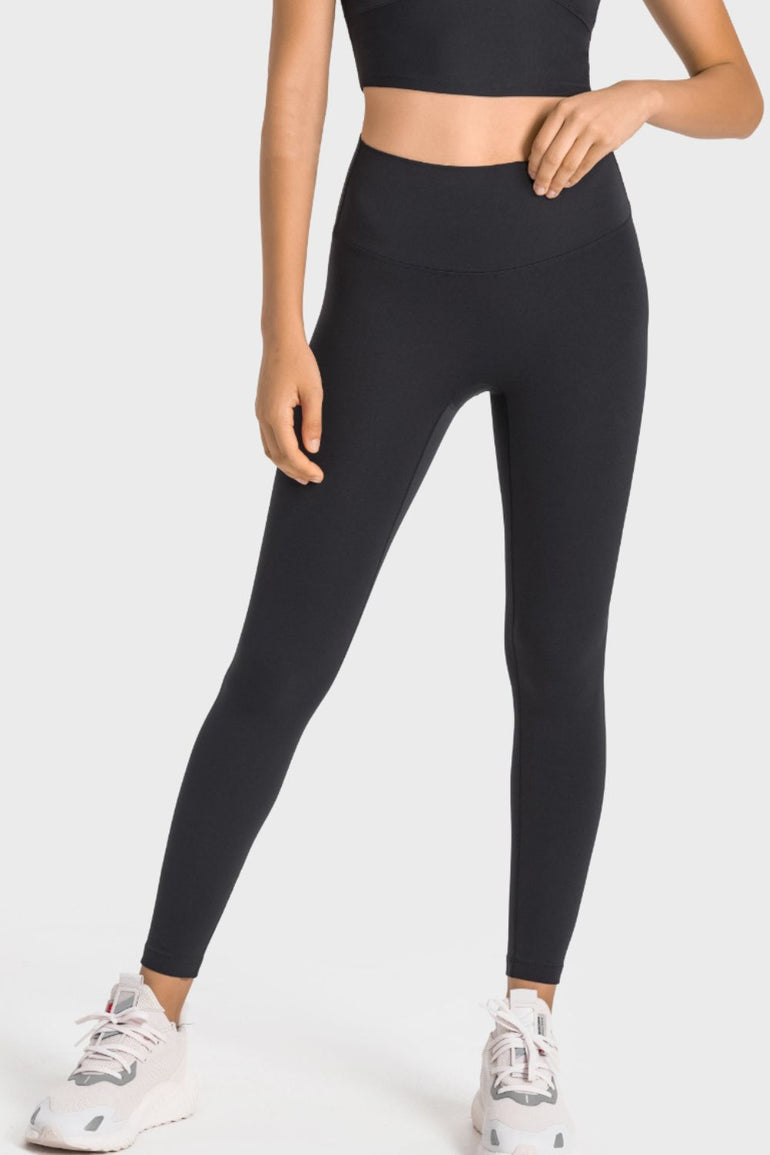 Barevici Millennia wideband yoga leggings women’s high rise sculpting tights in black.