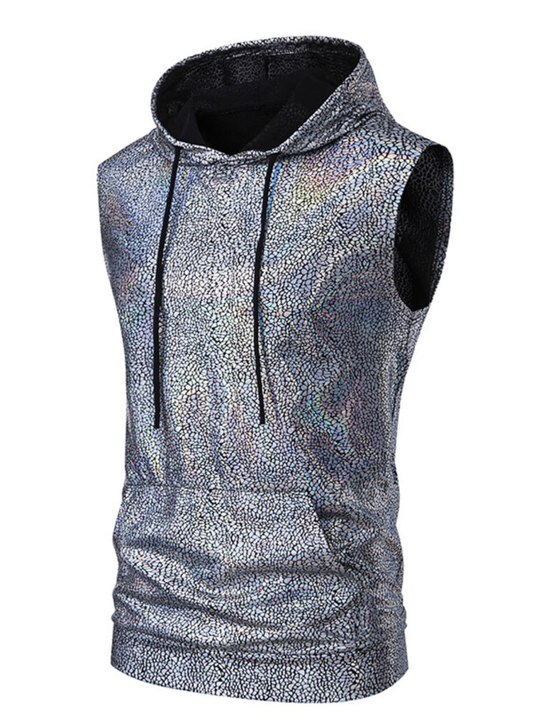 Barevici Pulse sleeveless hoodie men’s minimalist drawstring hooded top side view