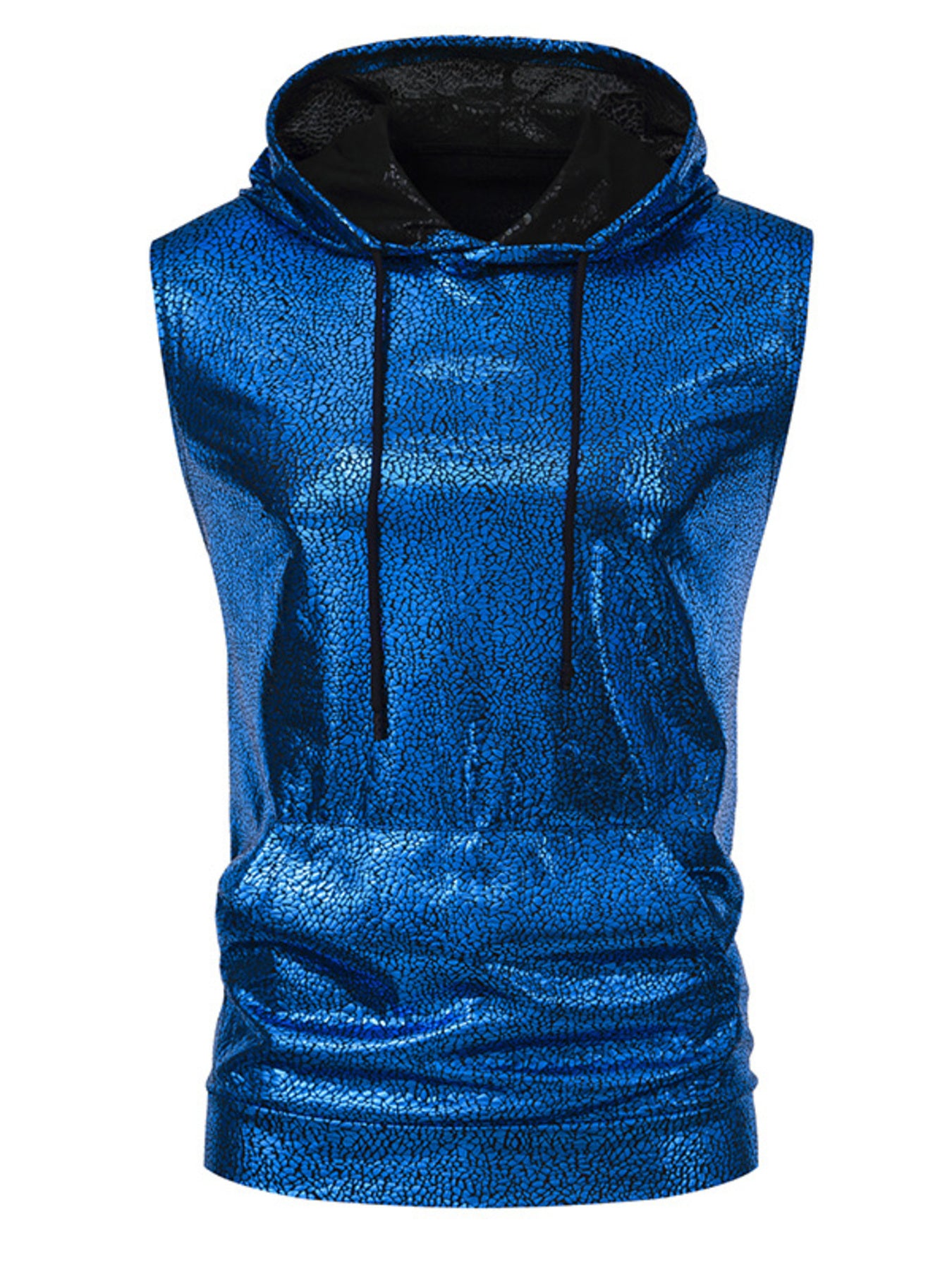 Barevici Pulse sleeveless hoodie men’s minimalist drawstring hooded top blue