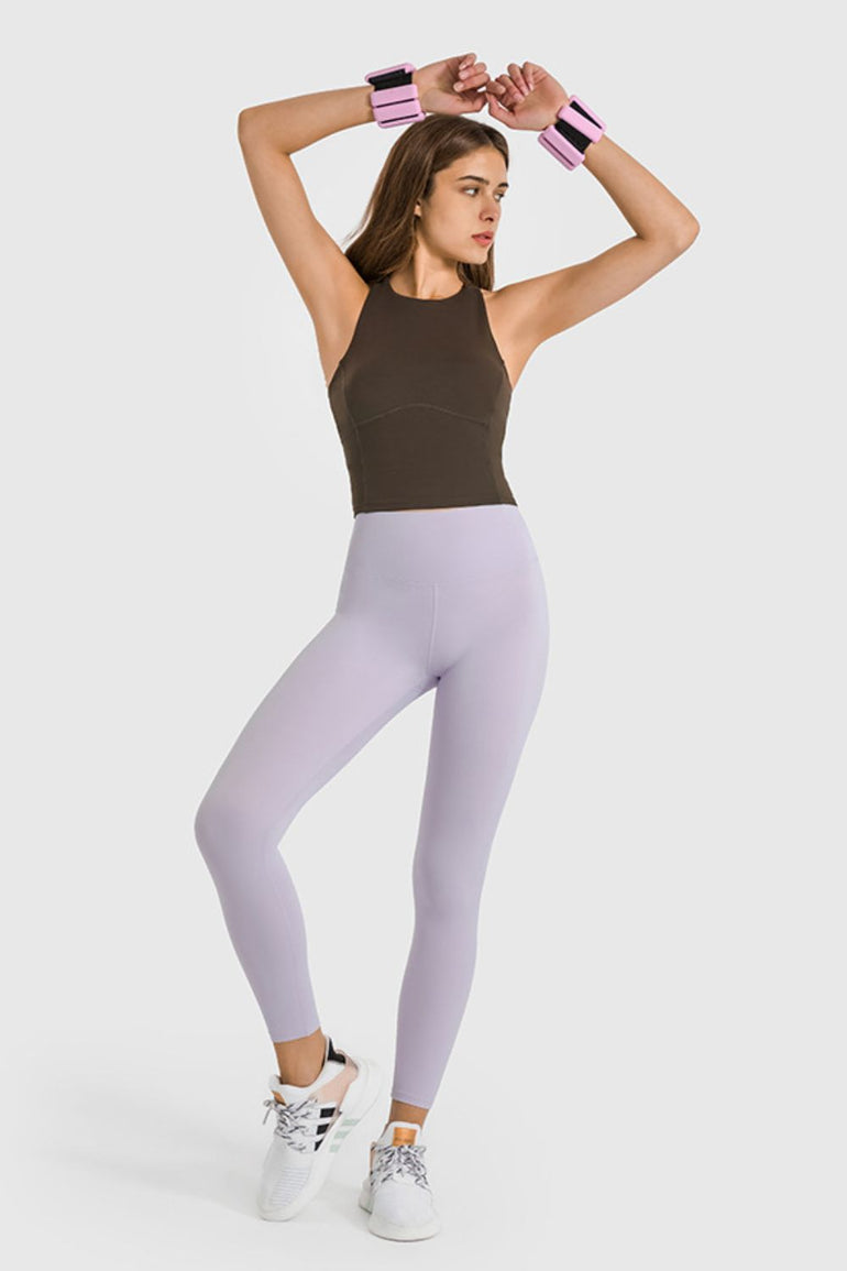 Barevici Millennia high waist yoga leggings women’s ankle length sculpting active tights in Pink Purple