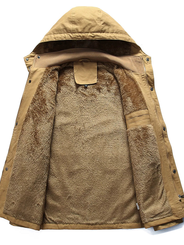 Barevici Terra fleece lined jacket men’s minimalist cozy zip up, inside