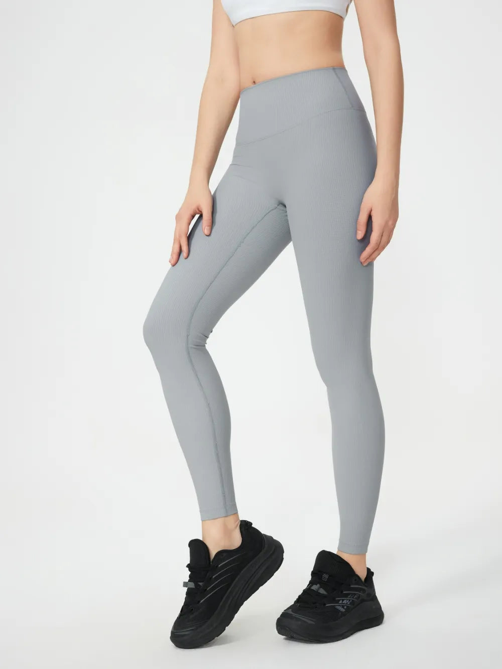 Barevici Millennia high waist leggings women’s sculpting minimalist active tights, light grey