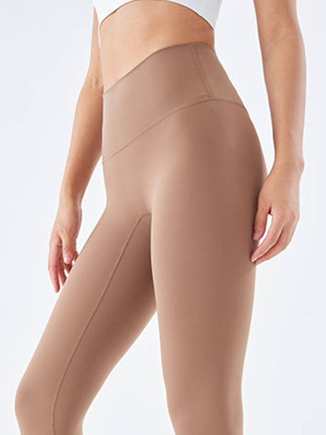 Barevici Contour wideband leggings women’s sculpting high waist sports tights in mocha