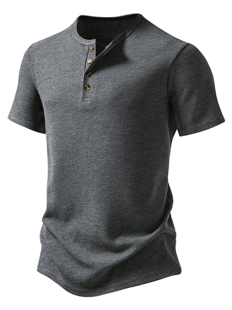 Barevici Echo button detail tee men’s minimalist short sleeve t shirt