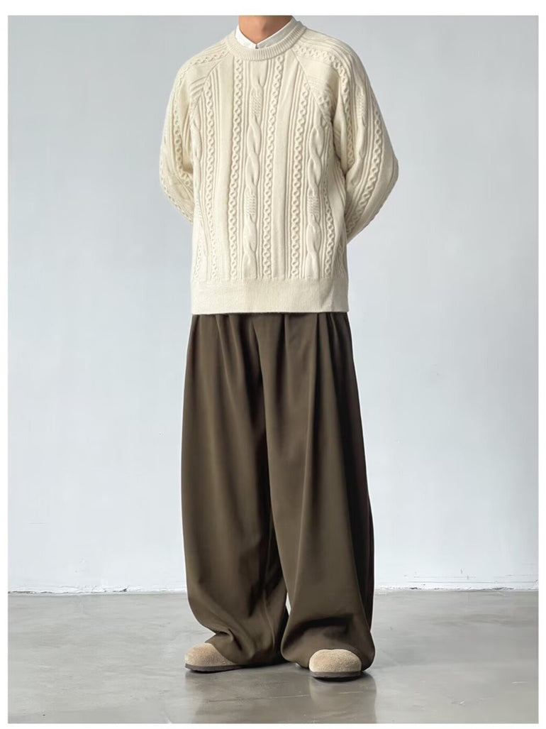 Barevici Axis wide leg pants men’s elastic waist casual trousers