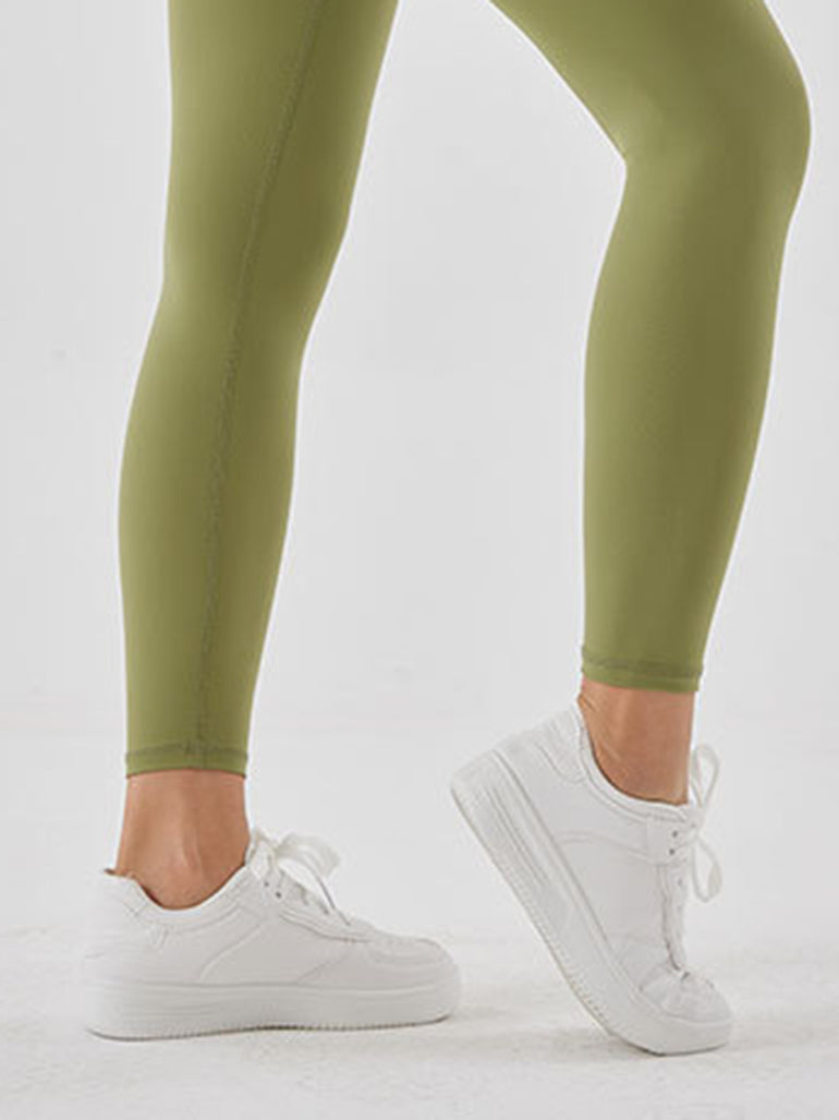 Barevici Contour wideband leggings women’s sculpting high waist sports tights in Matcha Green