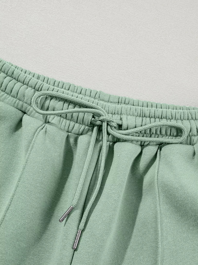 Barevici Motion zip track set women’s drop shoulder jacket and drawstring pants active co ord in sage