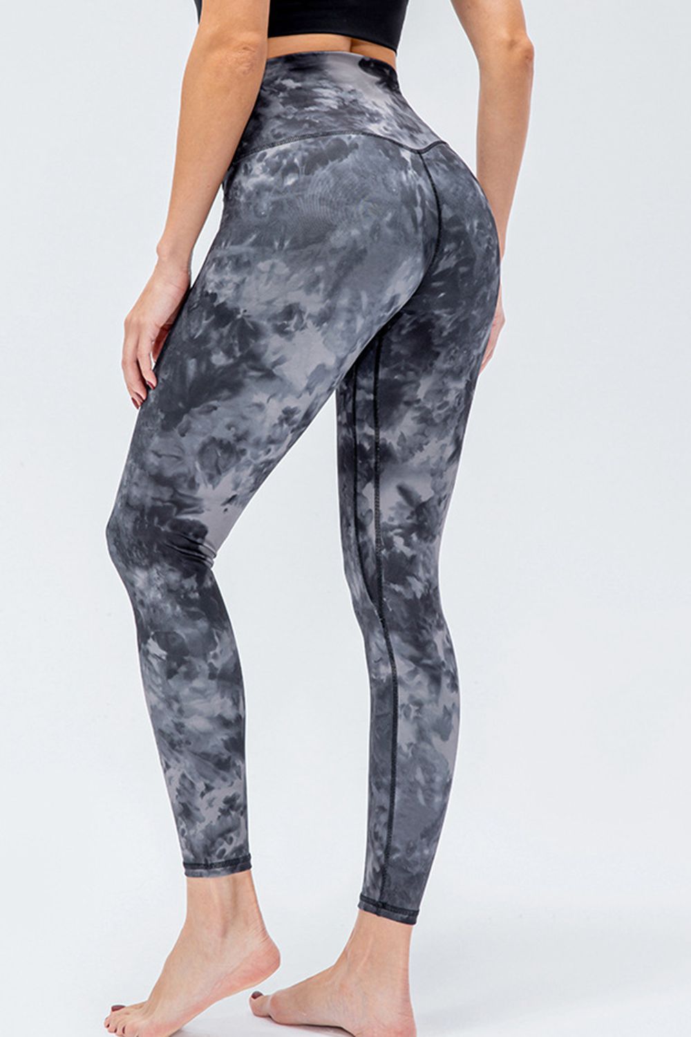 Barevici Axis wideband leggings women’s slim fit high waist active tights in Gray. back view