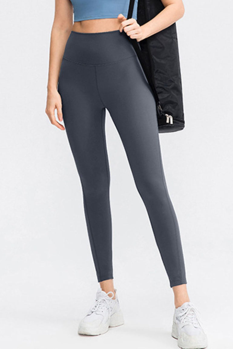Barevici Stride wideband pants women’s slim fit high waist long sports tights in dark gray