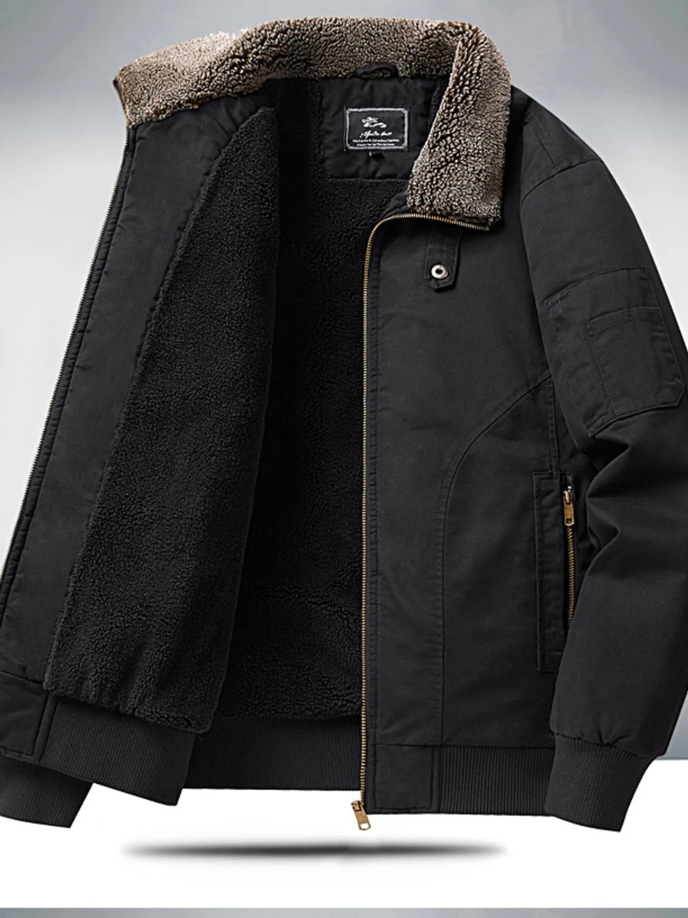 Barevici Nord sherpa lined jacket men’s minimalist warm zip up