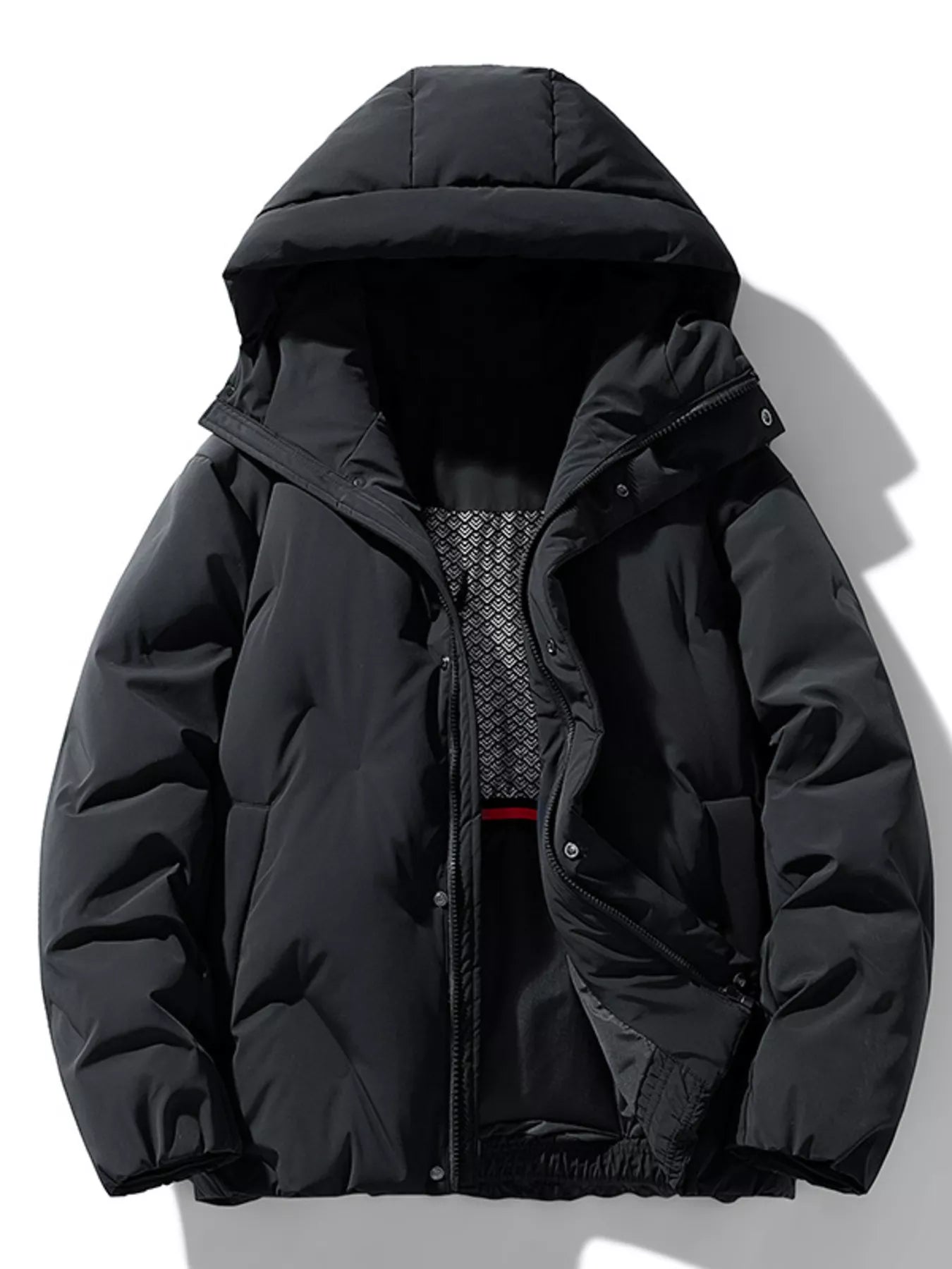 Barevici Northline Hooded Jacket – men’s full size padded winter jacket in minimalist black