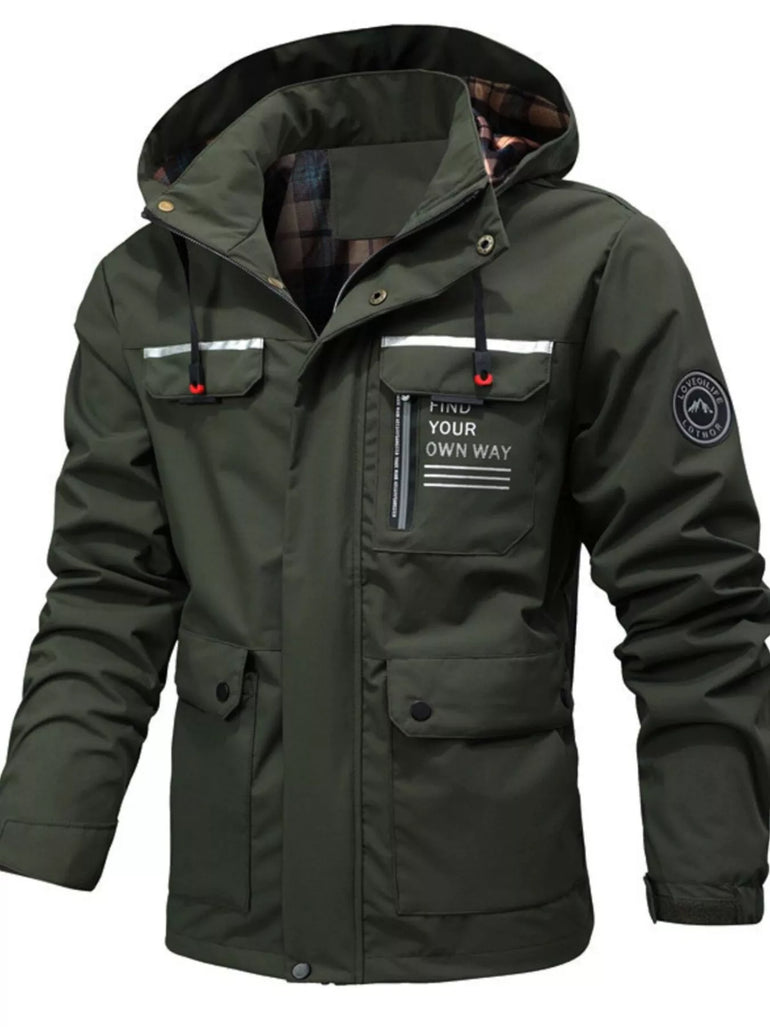 Barevici Alpine snap down puffer jacket men’s minimalist plus size winter coat