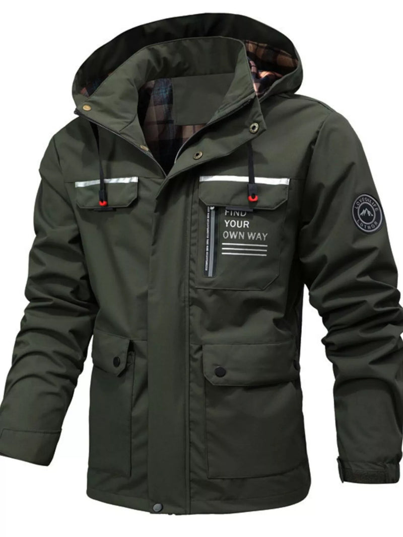 Barevici Alpine snap down puffer jacket men’s minimalist plus size winter coat
