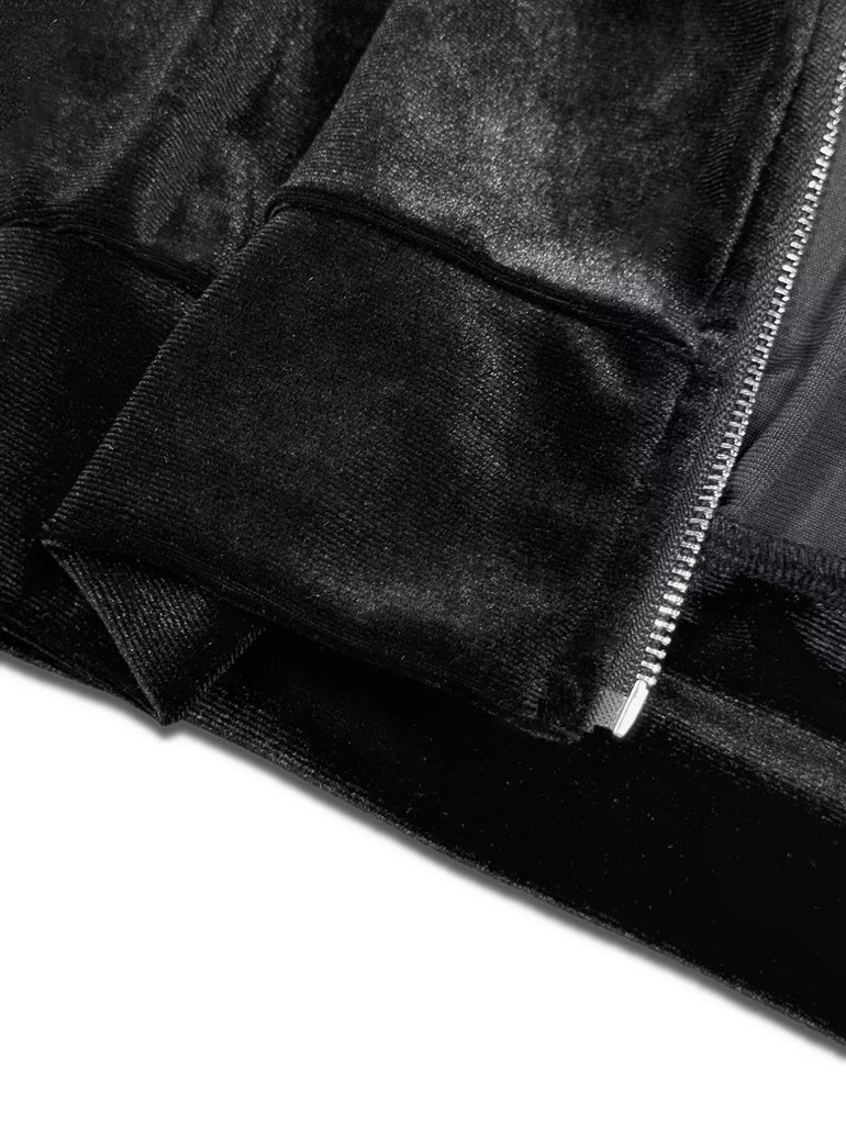 Barevici Axis zip lounge set women’s black long sleeve top and pants minimalist co ord set zip close up