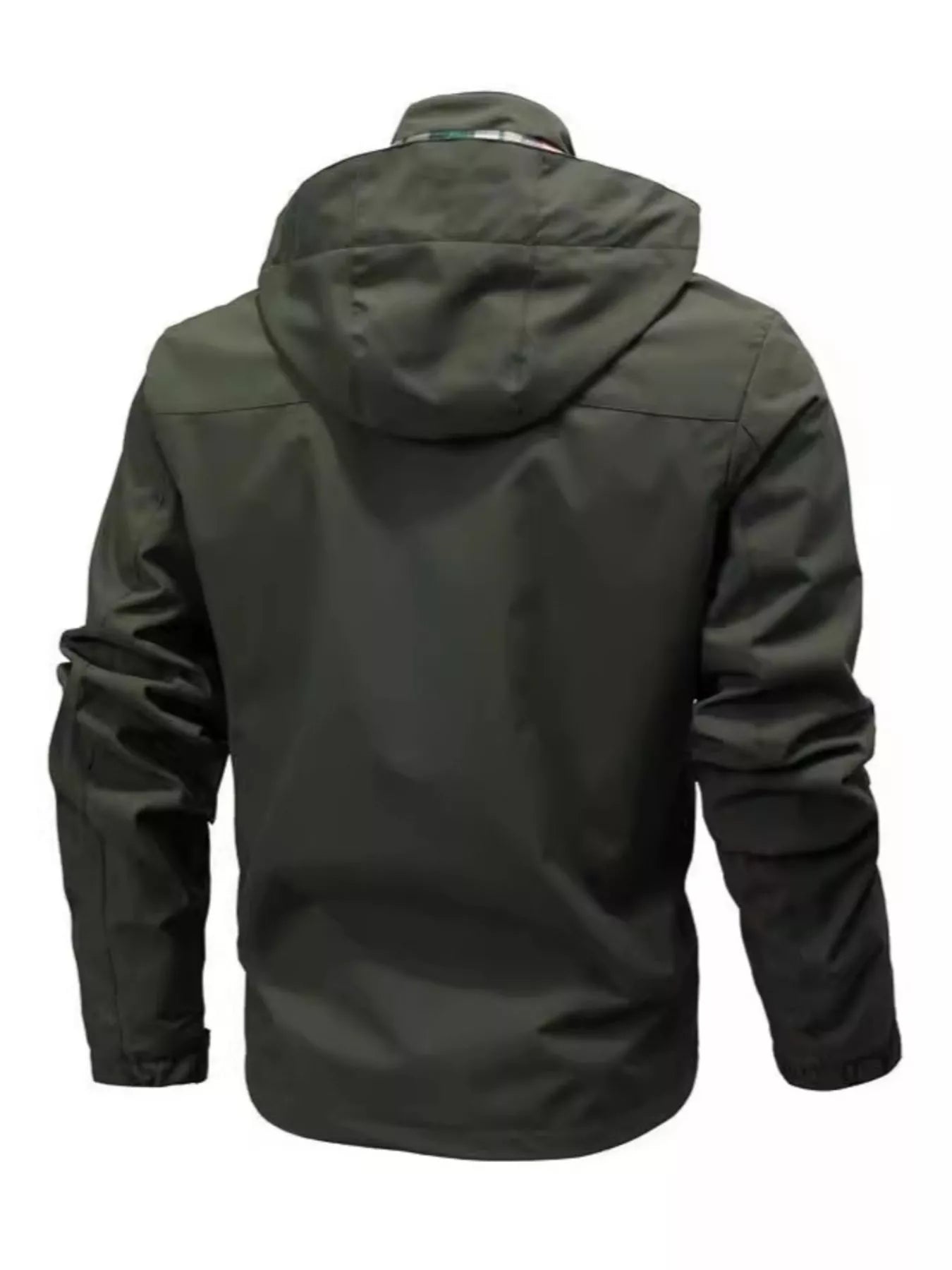 Barevici Alpine snap down puffer jacket men’s minimalist plus size winter coat back view