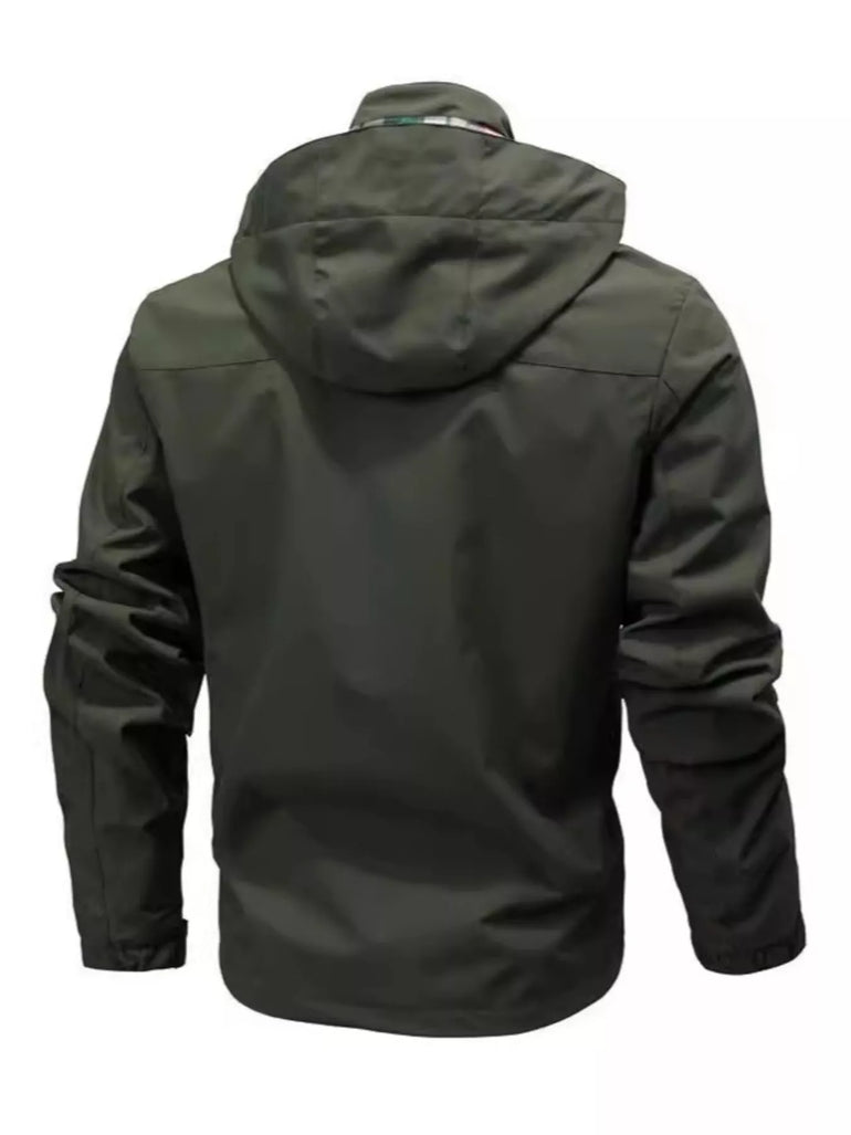 Barevici Alpine snap down puffer jacket men’s minimalist plus size winter coat back view