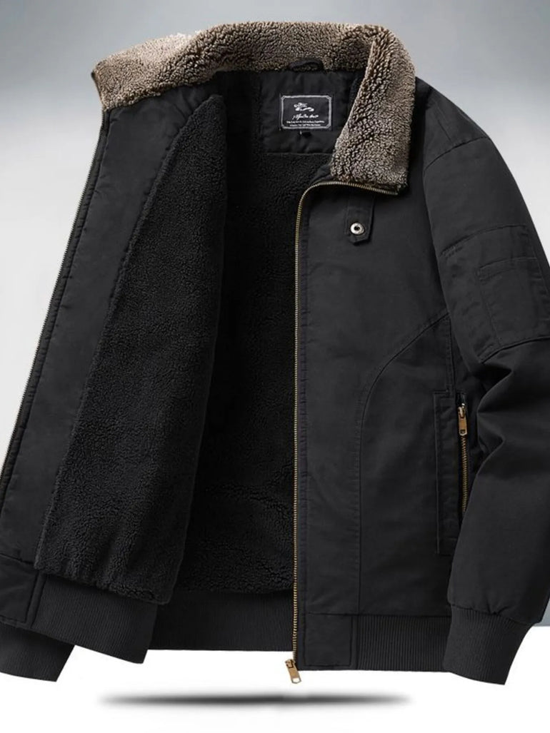 Barevici Nord sherpa lined jacket men’s minimalist warm zip up