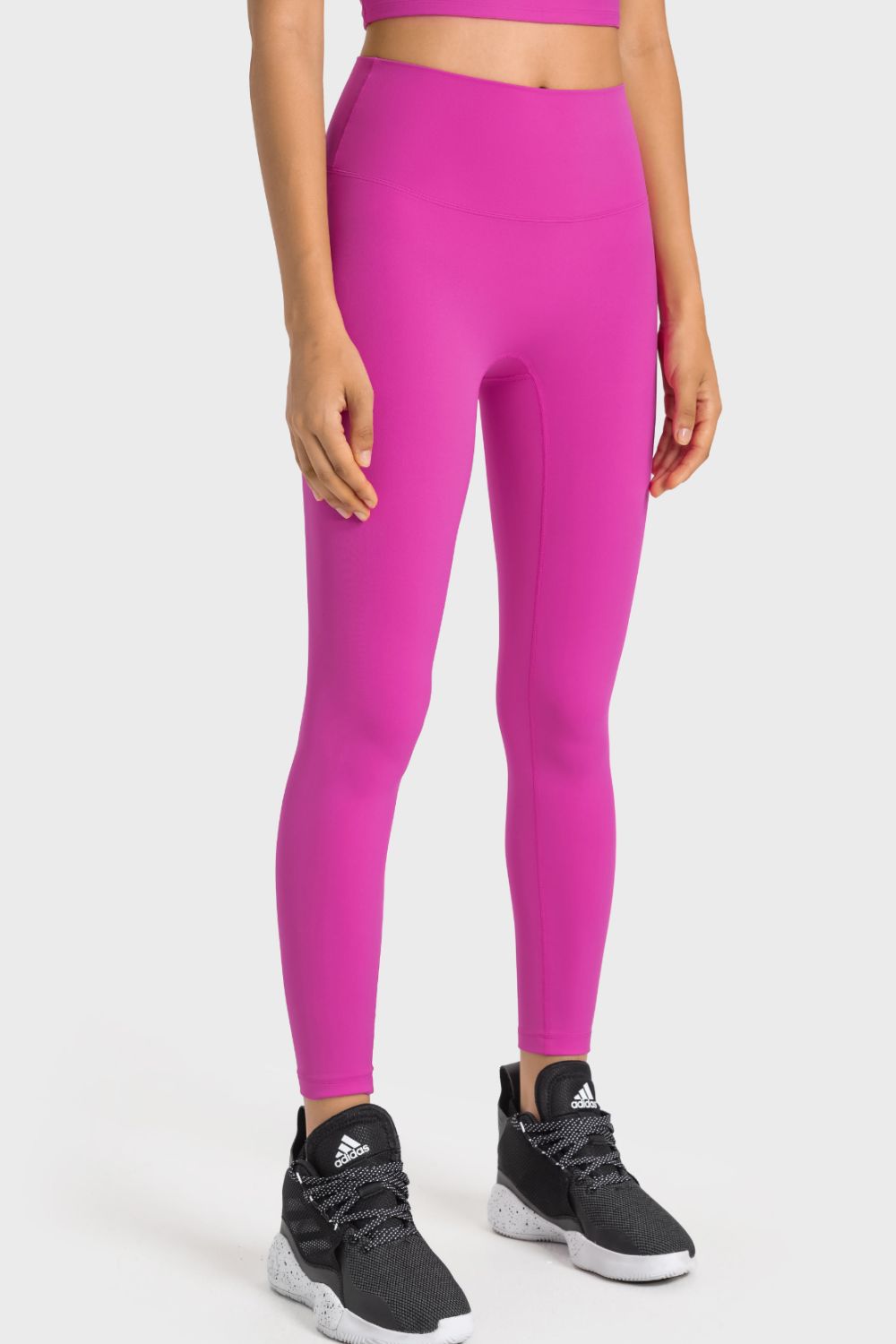 Barevici Millennia wideband yoga leggings women’s high rise sculpting tights in Hot Pink.