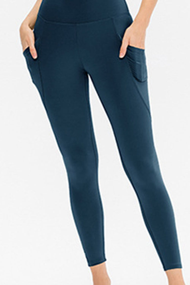 Barevici Route pocket leggings women’s slim fit active tights with side pockets in deep teal